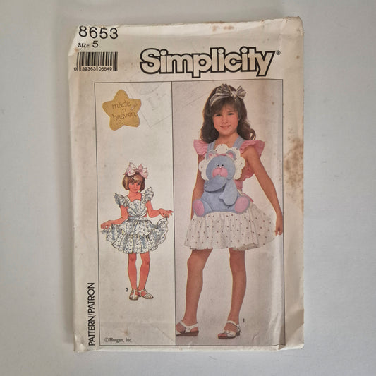 Simplicity 8653, Child's sundress pattern, Size 5