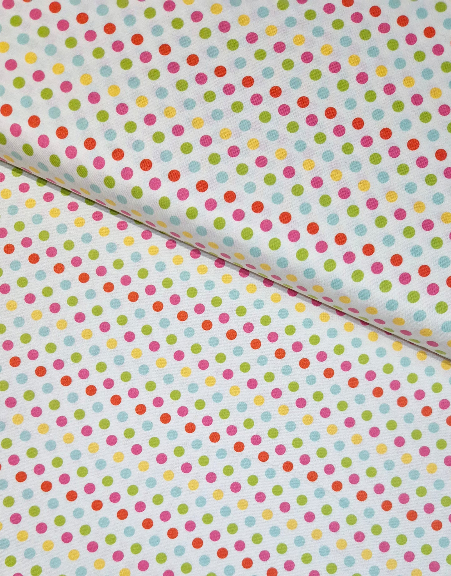 Cotton Fabric - Small Multi Dot on Cream - Riley Blake