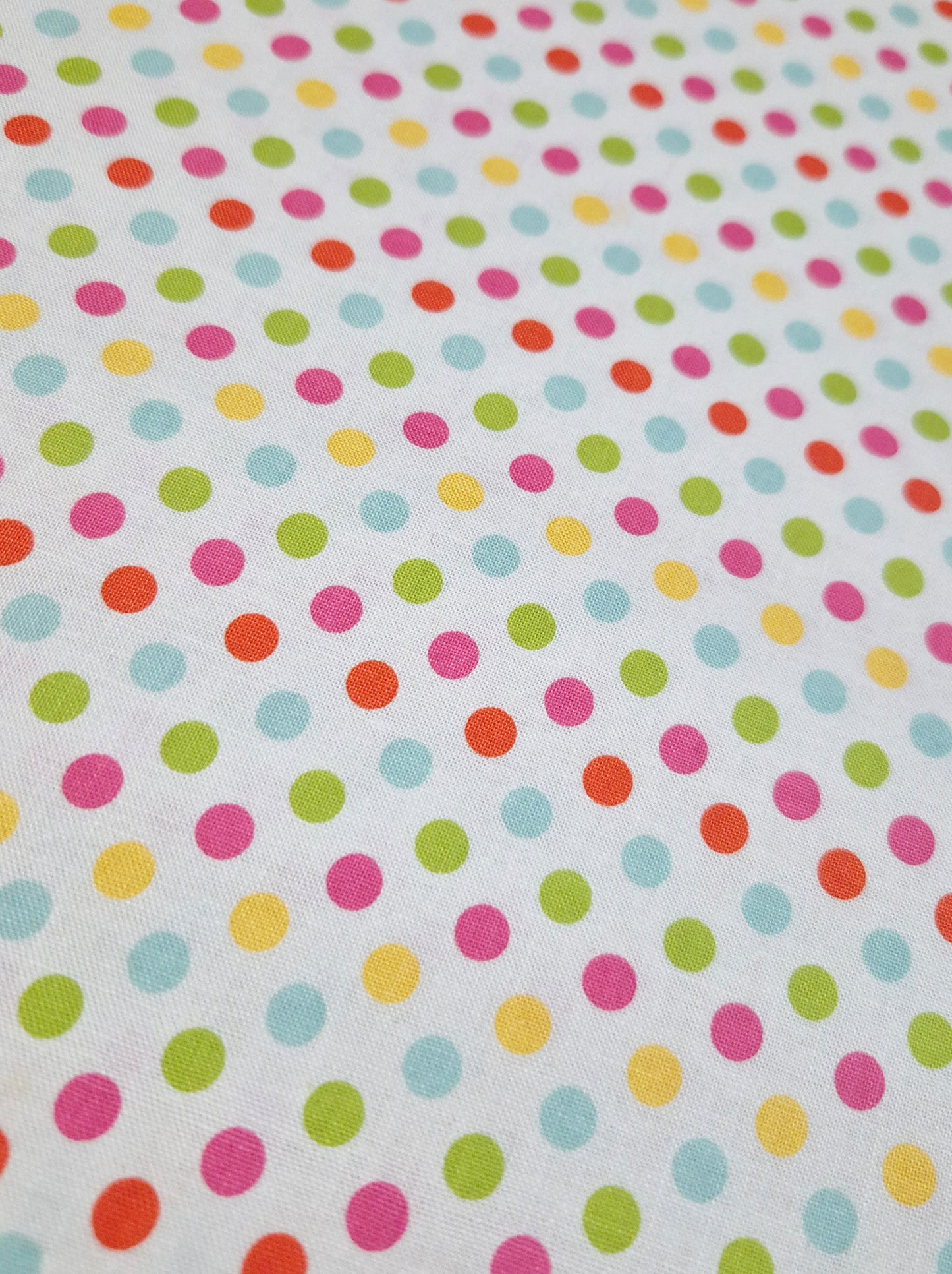 Cotton Fabric - Small Multi Dot on Cream - Riley Blake