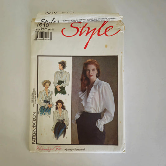 Style 1610, blouses pattern, Sizes 6 to 12