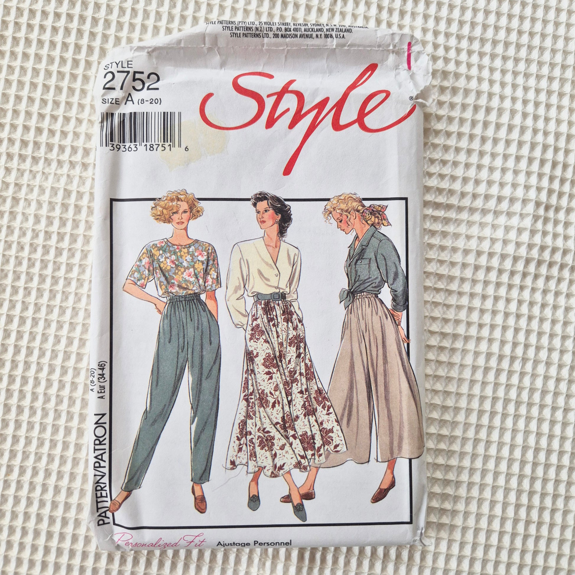 Style 2752 pattern front