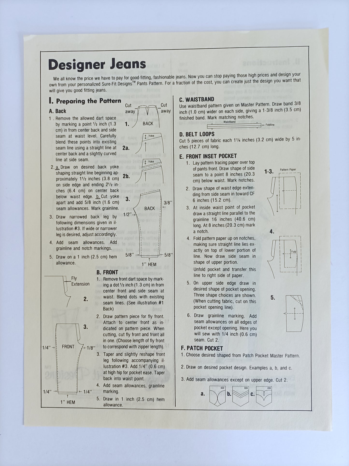 Sure-Fit Designs Pants Kit, 1983 Second Edition