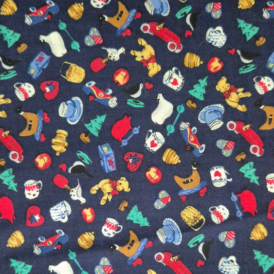 2m Cotton Remnant - Teddies Collection - Fabric Rescue