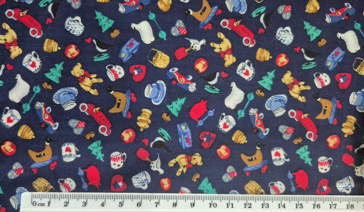 2m Cotton Remnant - Teddies Collection - Fabric Rescue