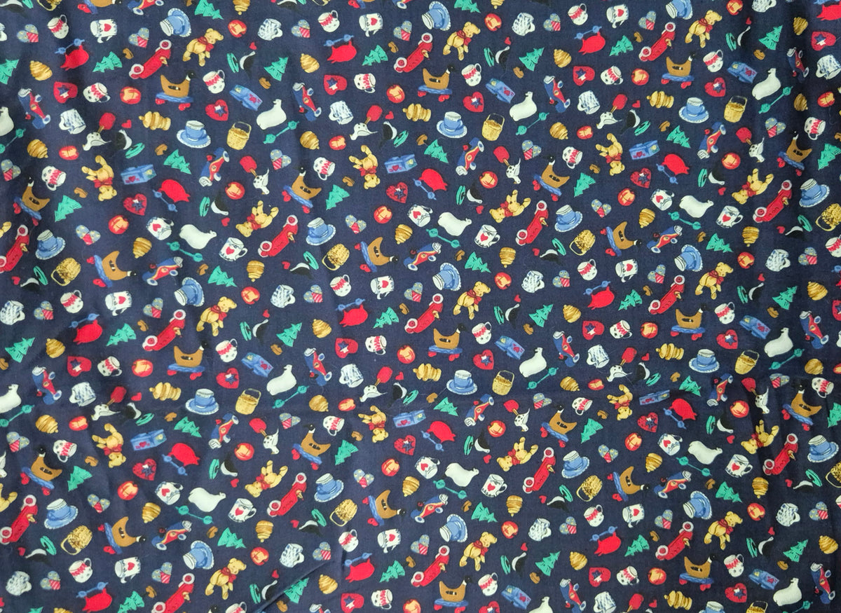 2m Cotton Remnant - Teddies Collection - Fabric Rescue