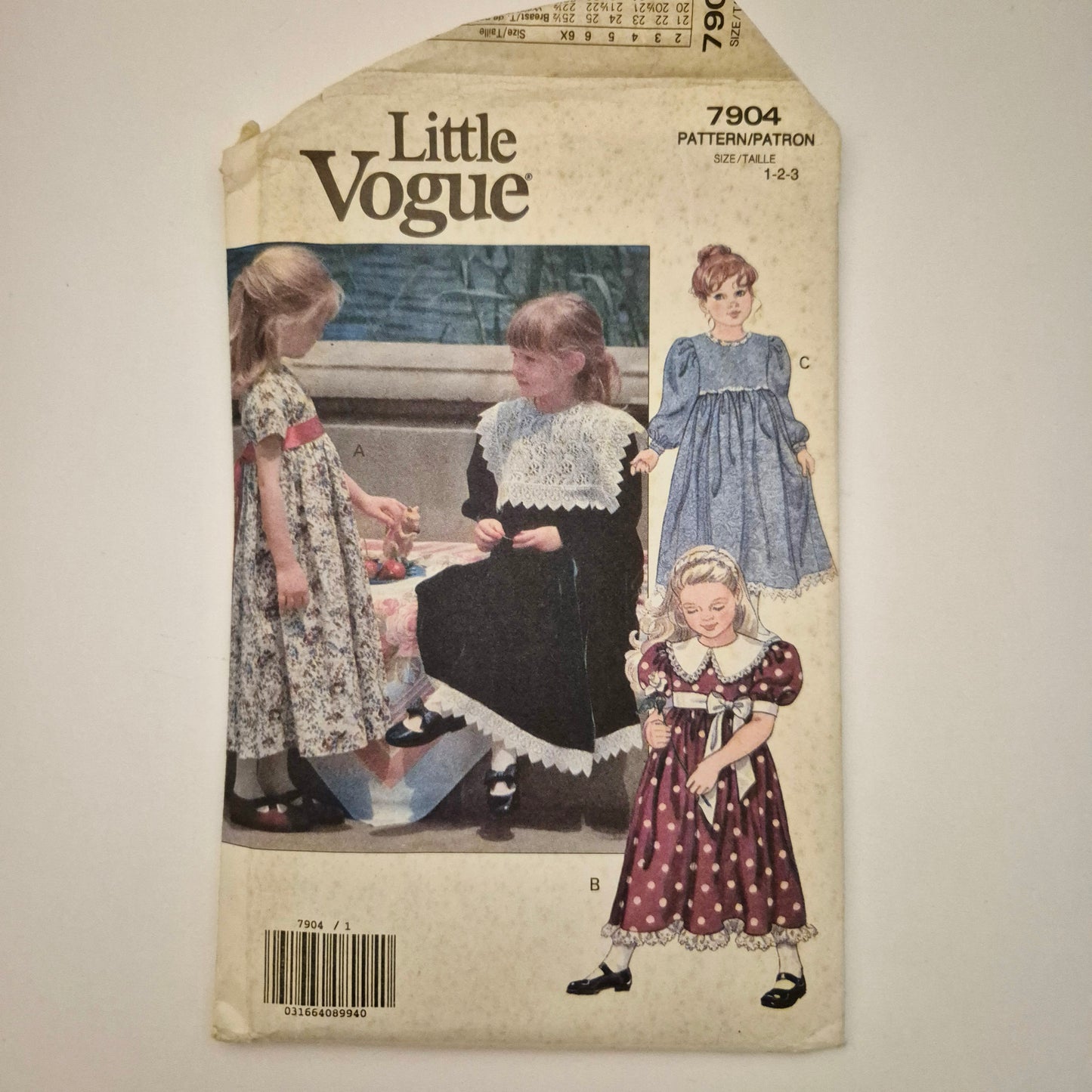 Vogue 7904, Toddlers'/Children's dress pattern, Sizes 1 - 3