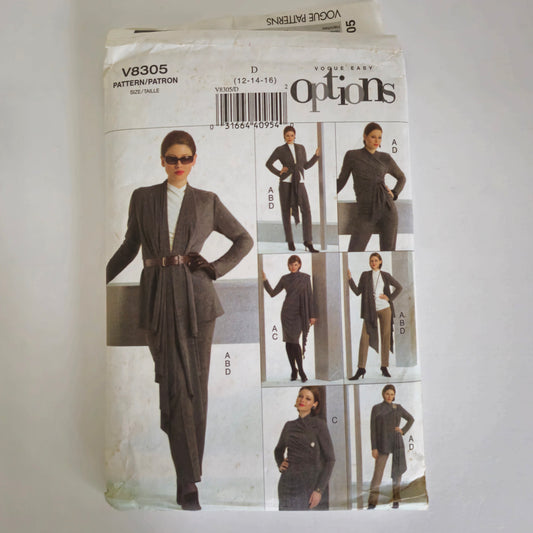 Vogue V8305, Misses' jacket top dress and pants pattern, sizes 12 to 16