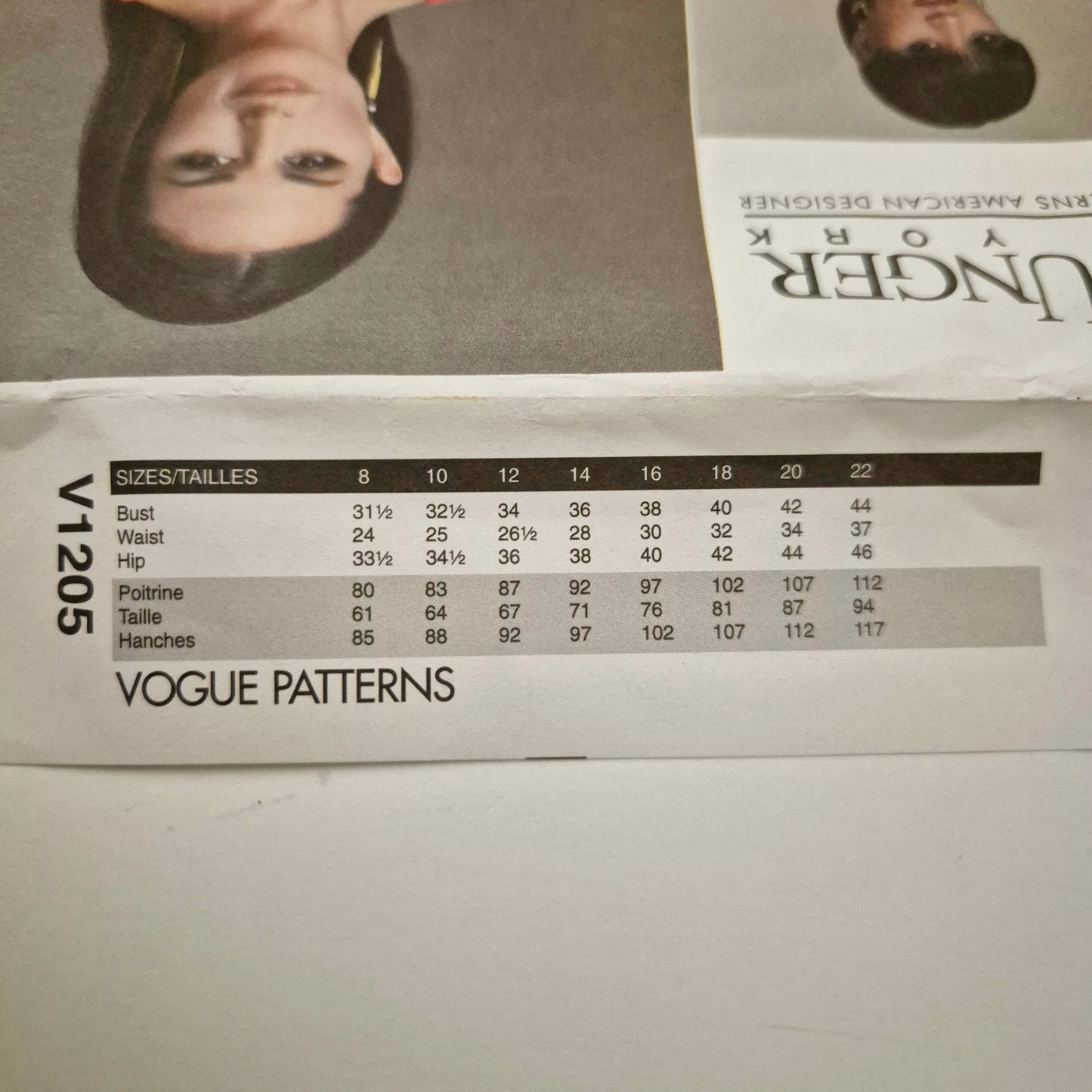 Vogue V1205, dress pattern, sizes 8 to 14