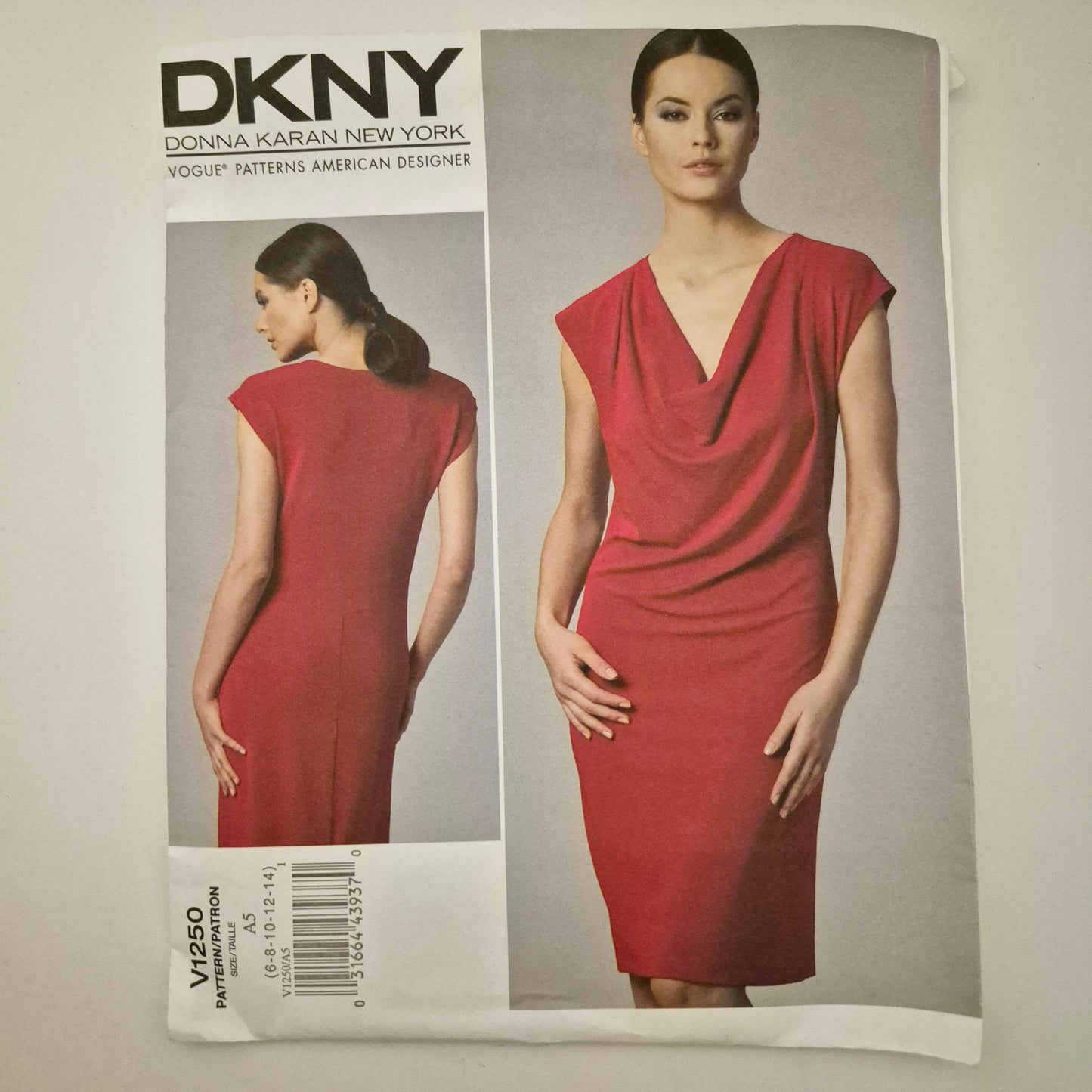 Vogue V1250 DKNY dress pattern. Sizes 6 - 14