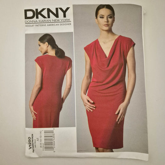 Vogue V1250 DKNY dress pattern. Sizes 6 - 14