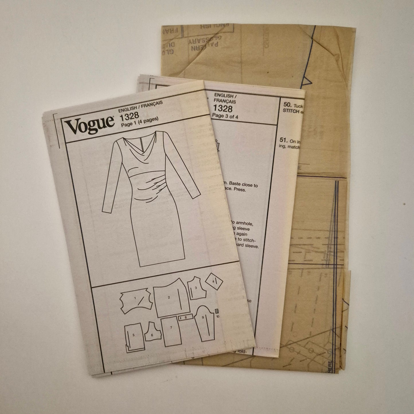 Vogue V1328, dress pattern, sizes 10 to 18