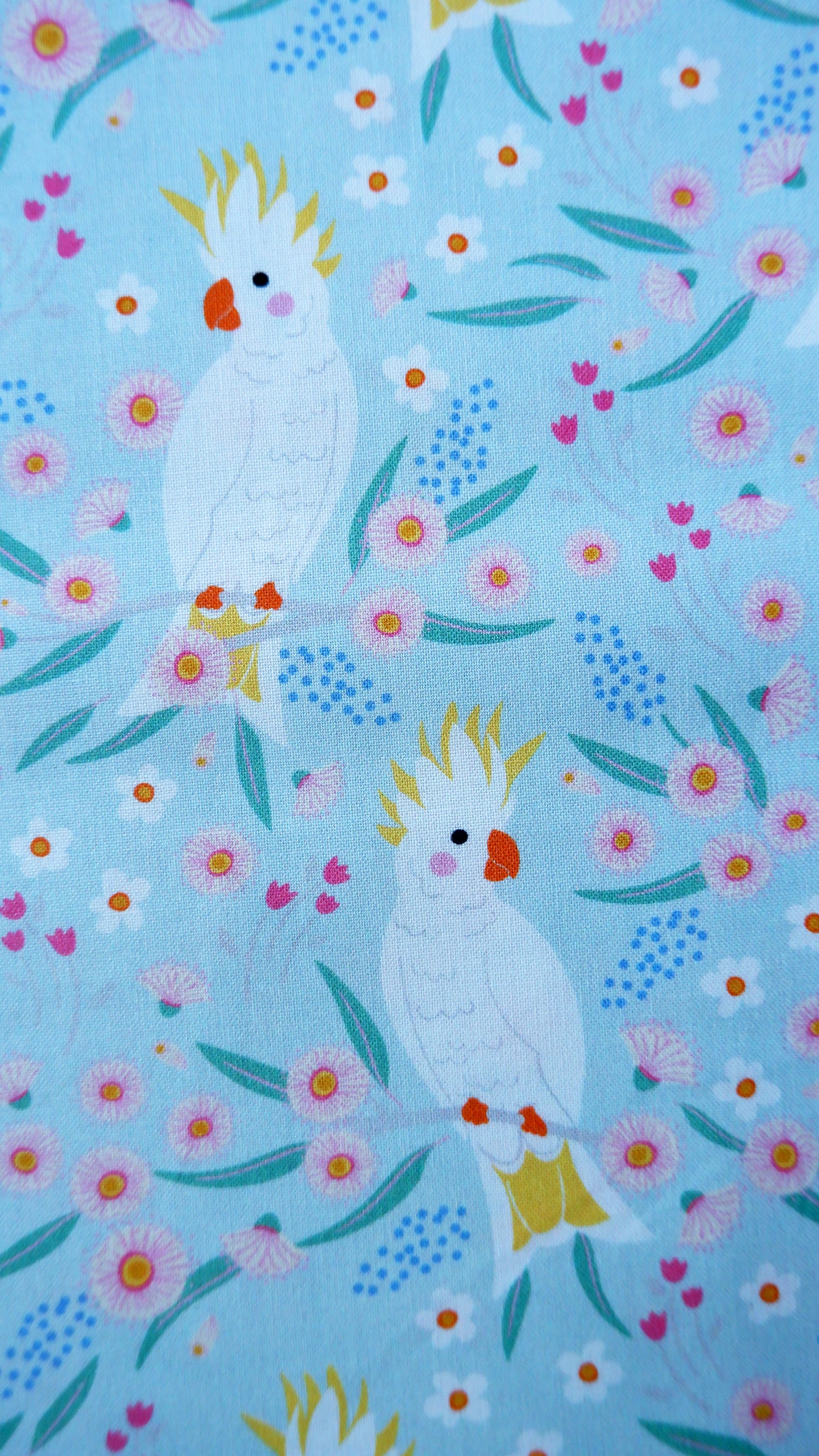 Cotton Fabric - Wild Garden range - Hello Cocky