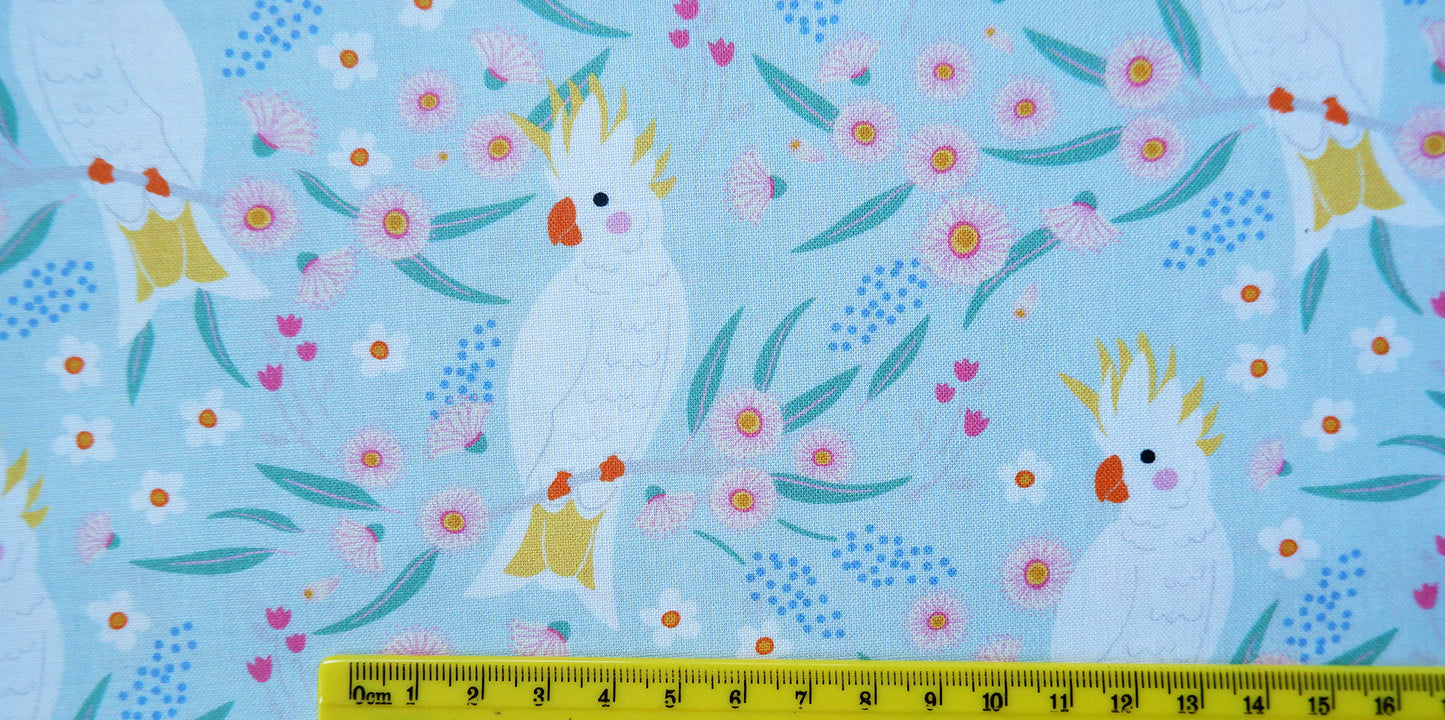 Cotton Fabric - Wild Garden range - Hello Cocky