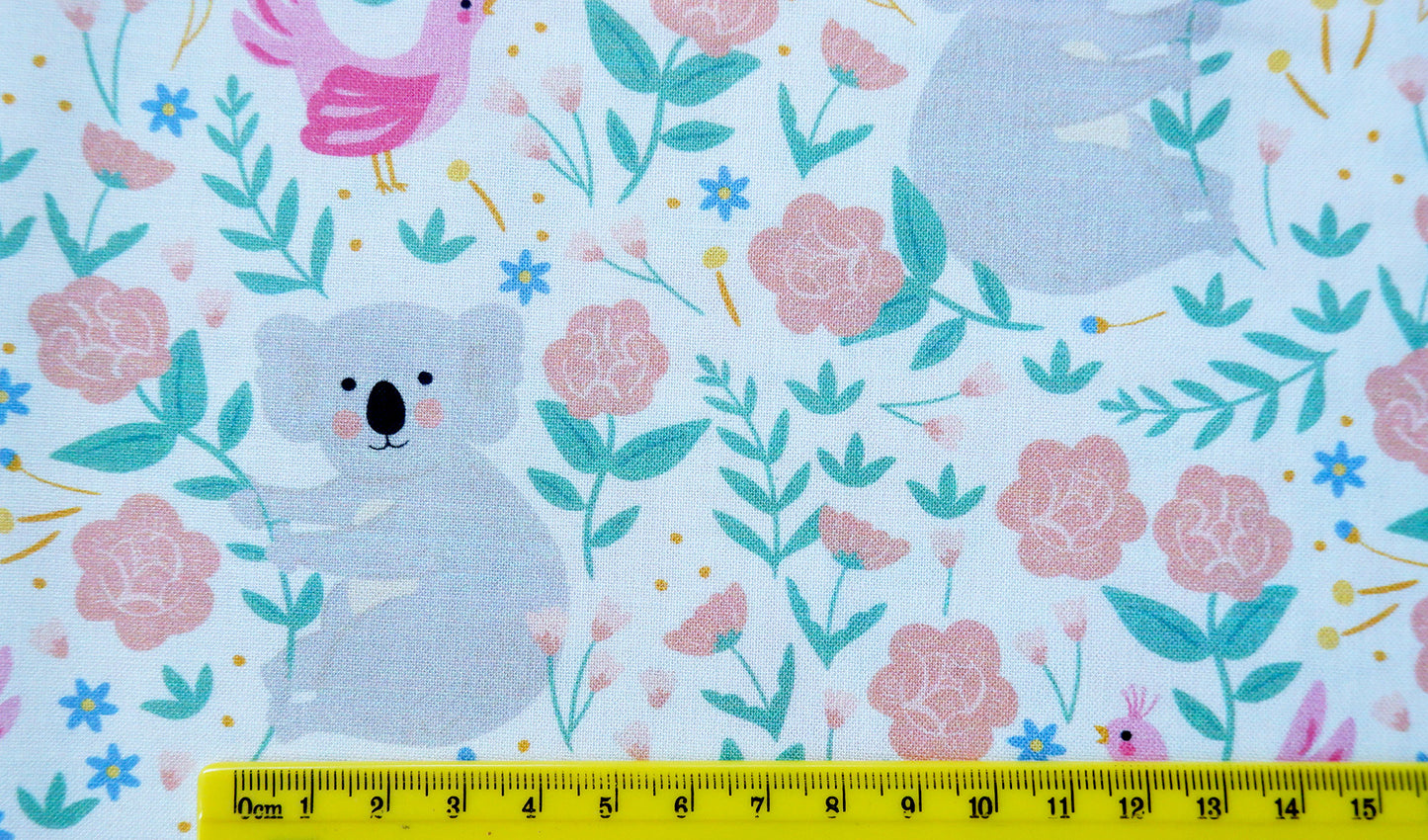 Cotton Fabric - Wild Garden range - Koala Love