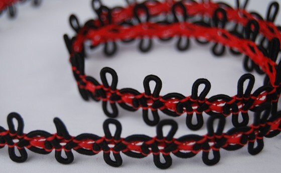 Black and Red Bow Tie Trim