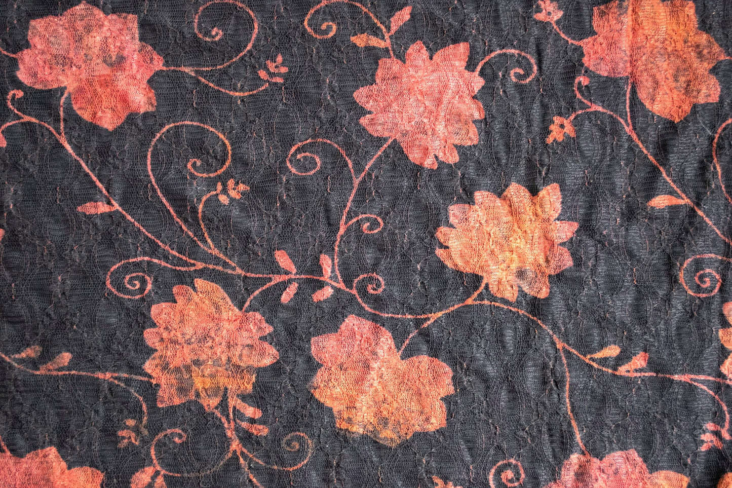 Mesh Lace - Burnt Rose - Fabric Rescue