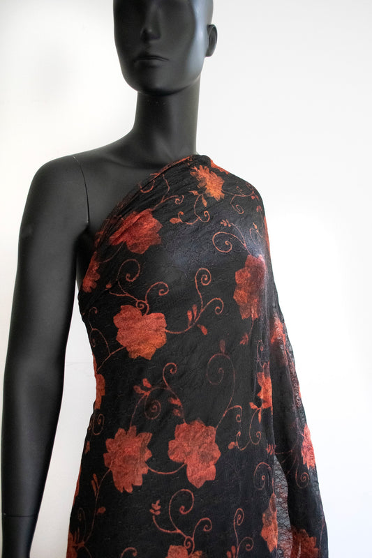 Mesh Lace - Burnt Rose - Fabric Rescue