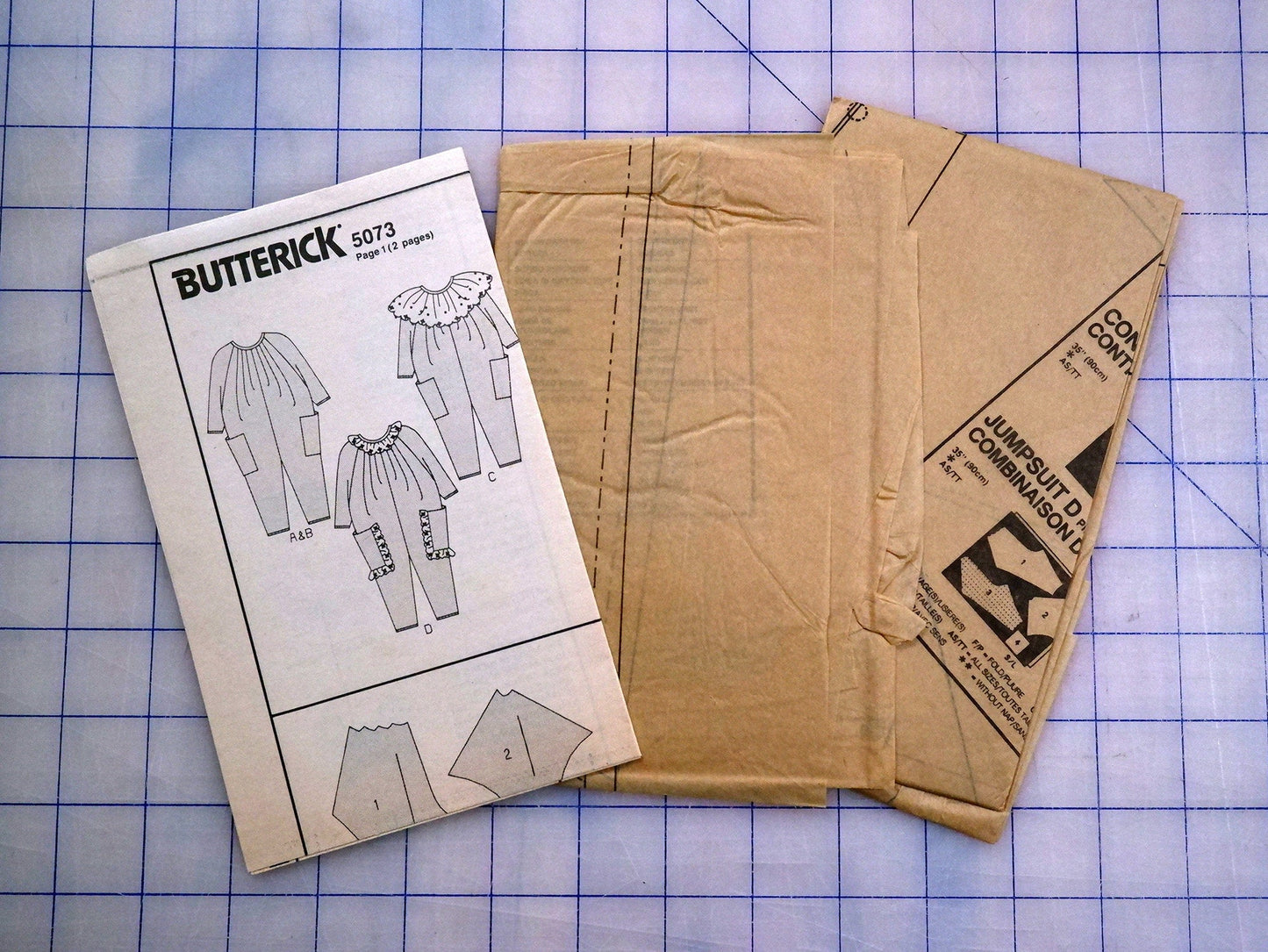 Butterick 5073, Baby Jumpsuit pattern, Sizes L - XL