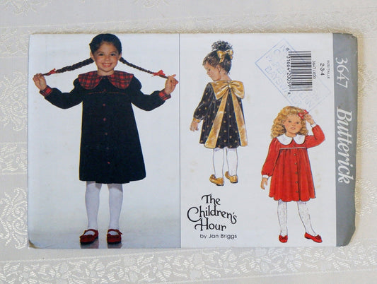 Butterick 3647, children's dress pattern. Sizes 2 - 4 pattern