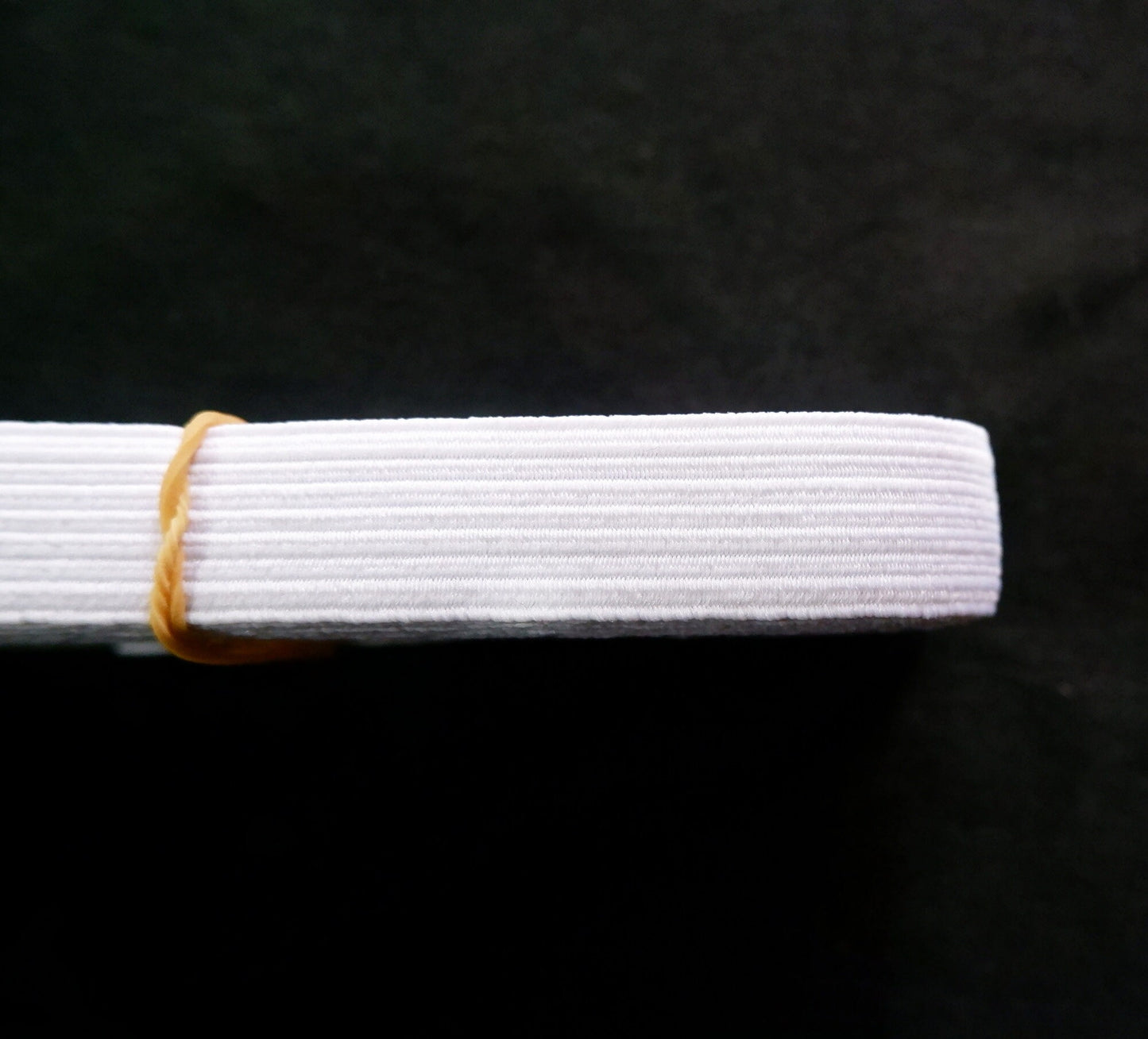 20mm braided elastic, 5 metre pack, white