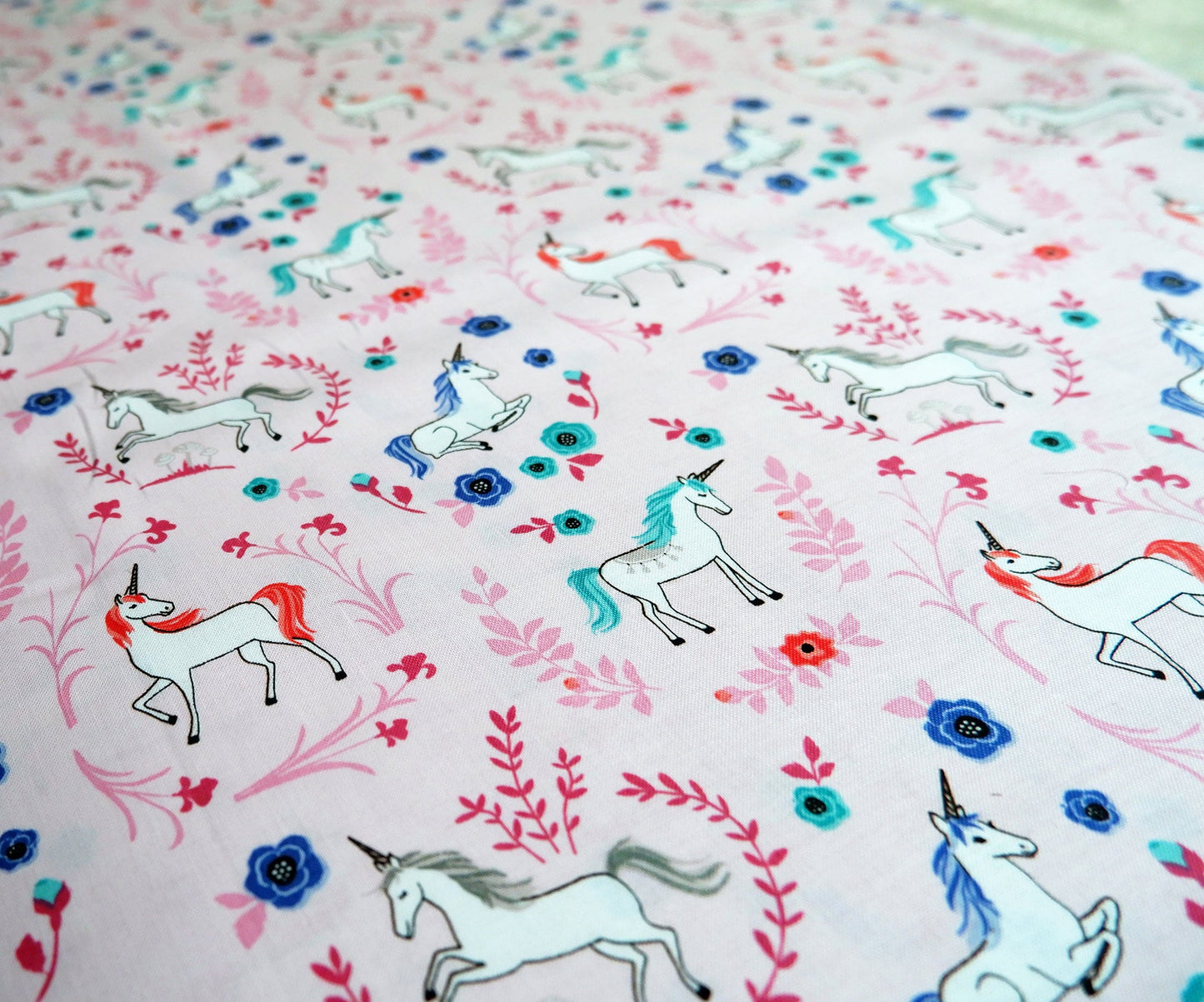 My Unicorn Cotton fabric - Light Pink - Riley Blake