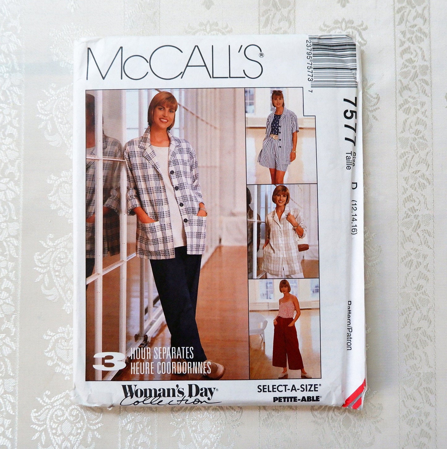 McCall's 7577, jacket pants culotte and shorts pattern, sizes 12 - 16
