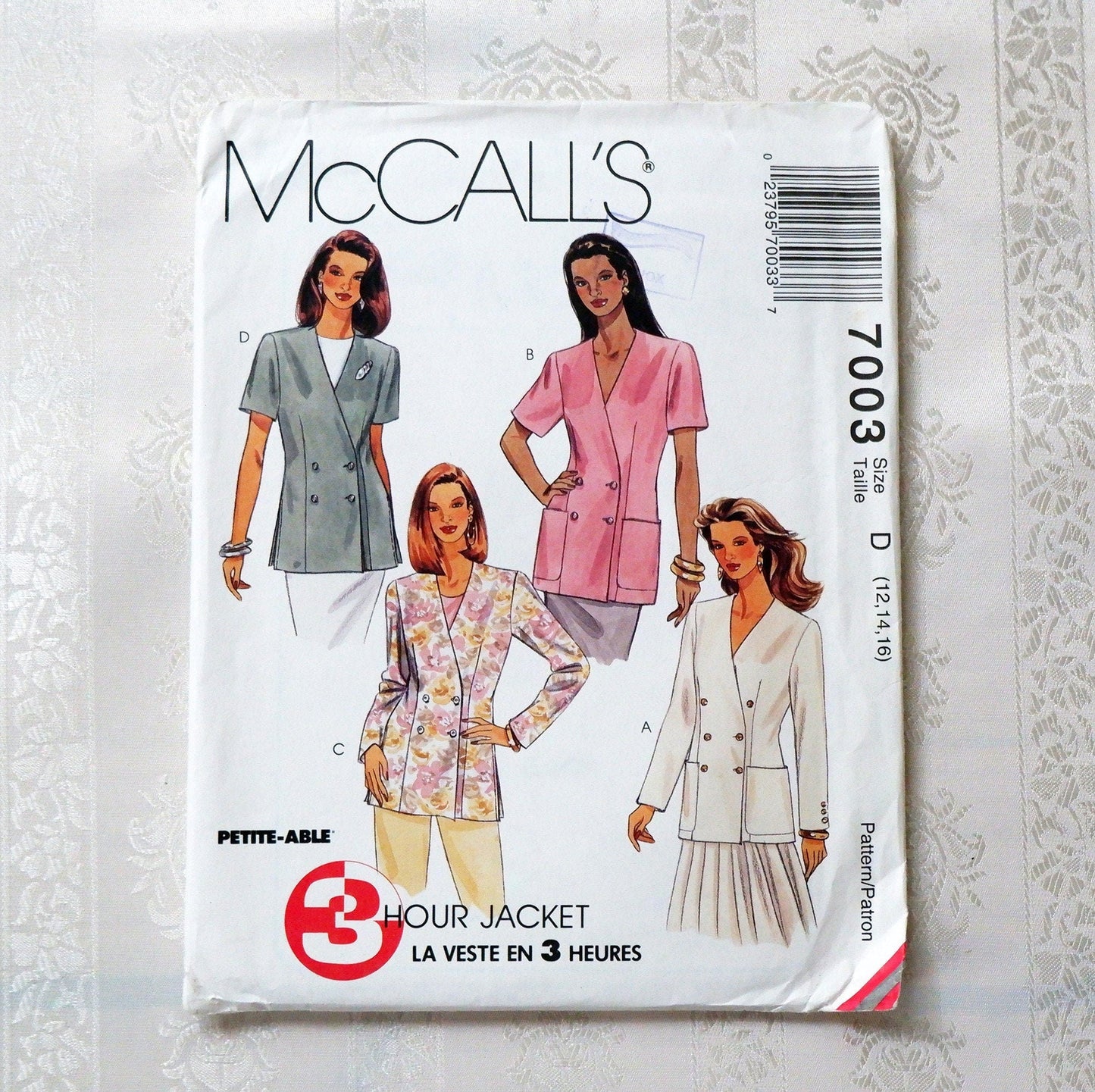 McCall's 7003, jacket pattern, sizes 12 - 16
