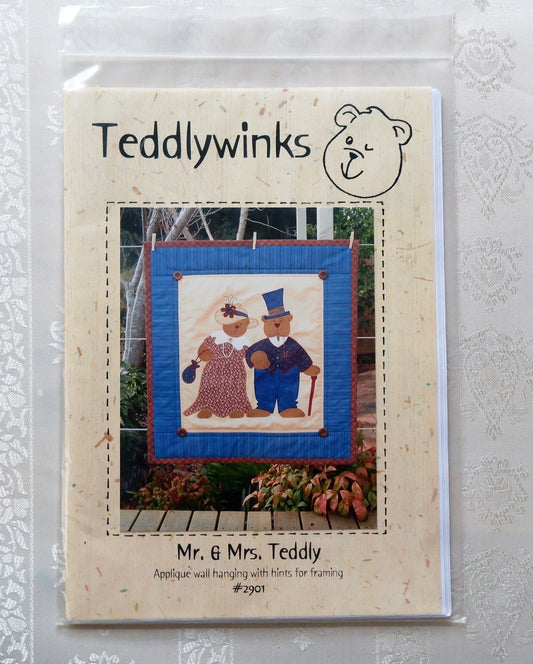 Teddlywinks Mr and Mrs Teddly #2901 - Wall Hanging pattern