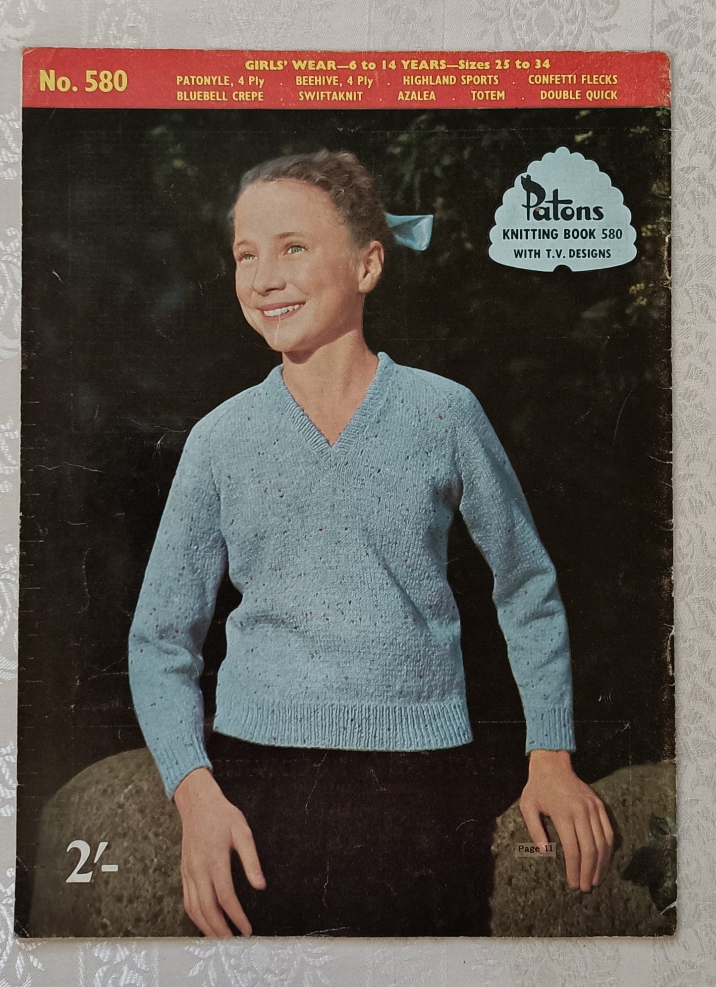 Patons knitting book 580 knitting patterns for girls 6 - 14