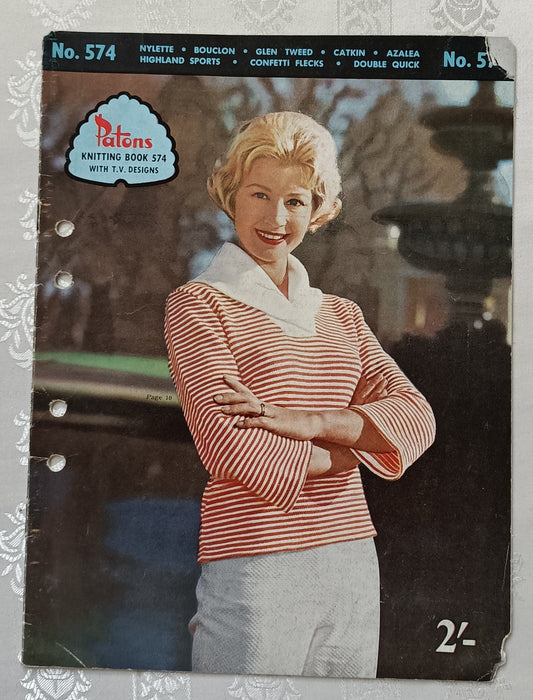 Patons knitting book 574 knitting patterns for women, jumpers and cardigans