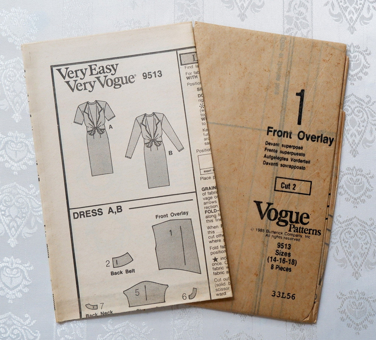 Vogue 9513, dress pattern, Sizes 14 - 18