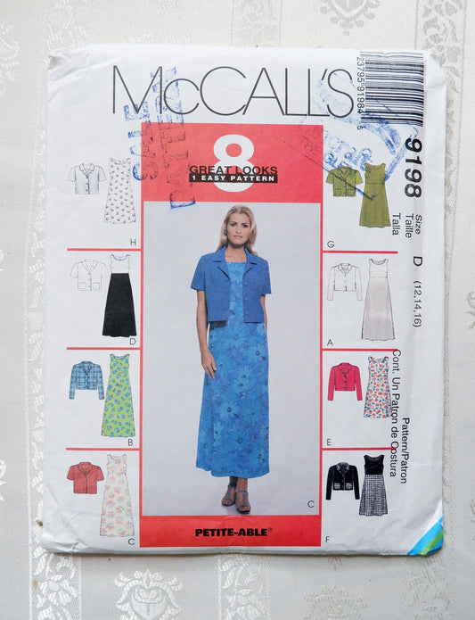 McCall's 9198, dress and jacket pattern, sizes 12 - 16