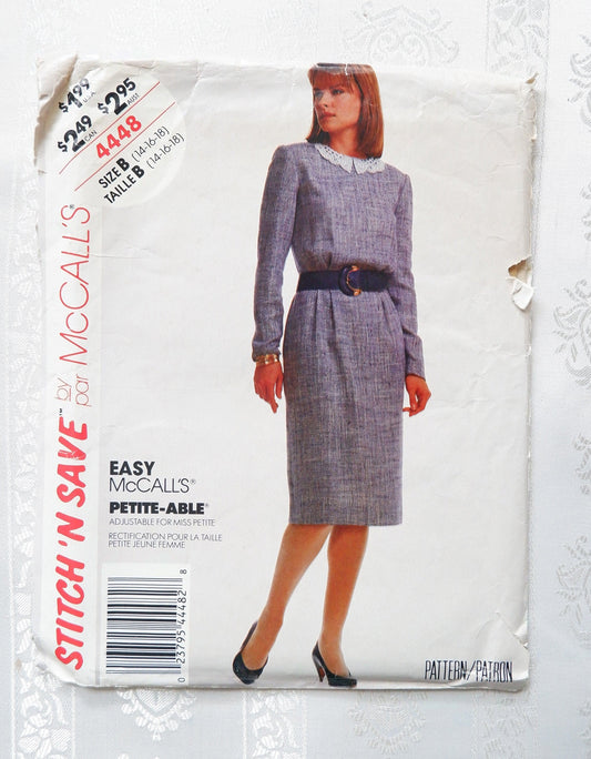McCall's 4448, dress pattern, Sizes 14 - 18