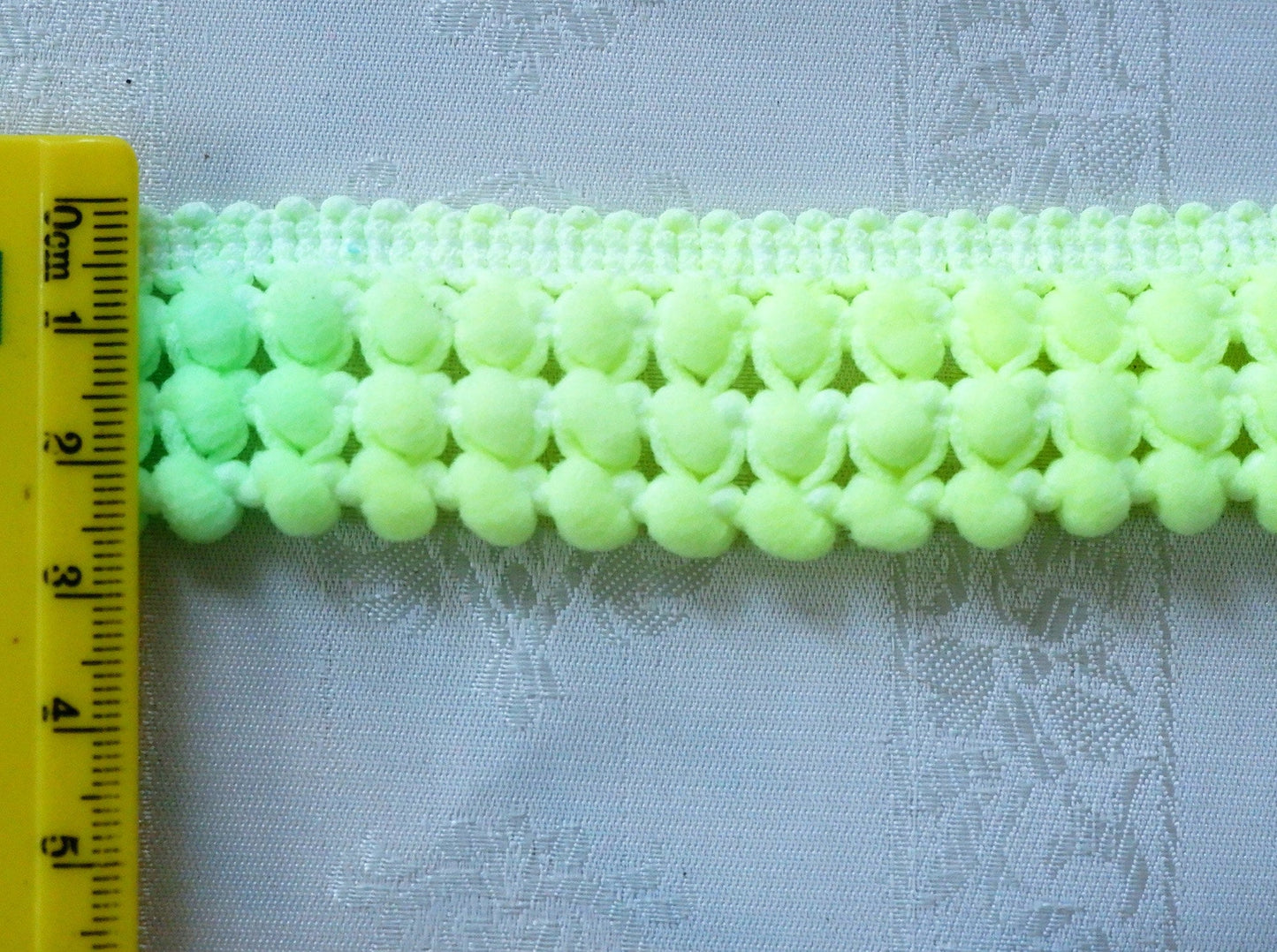 Rainbow Pom Pom Trim, Three tier 25mm Trim