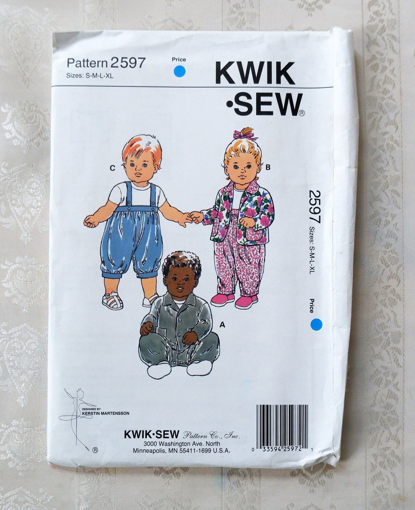 Kwik Sew 2597 baby pants and jacket pattern Sizes S - XL