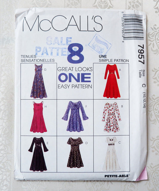 McCall's 7957, dress pattern, sizes 10 - 14