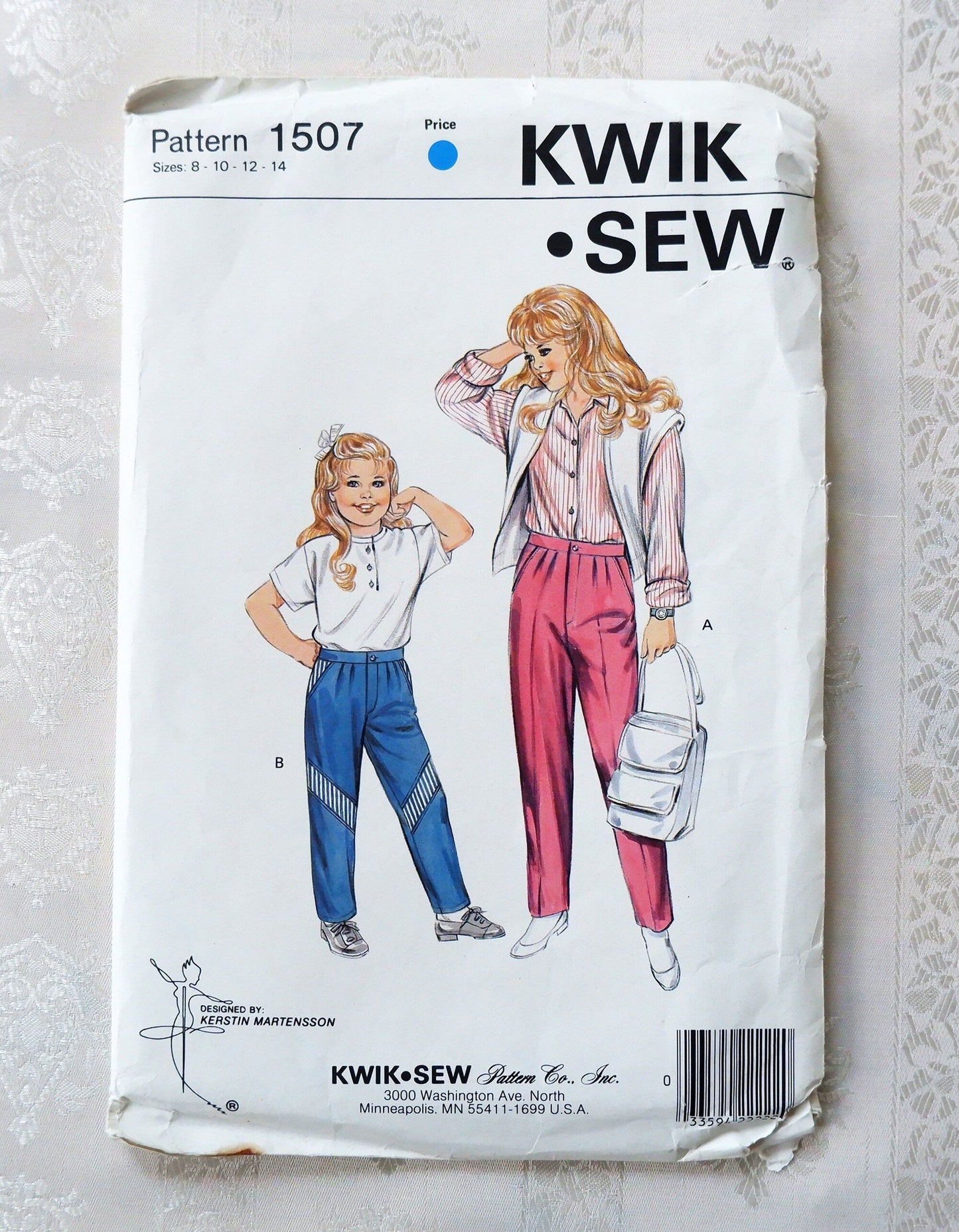 Kwik Sew 1507 girls pants pattern Sizes 8 - 14