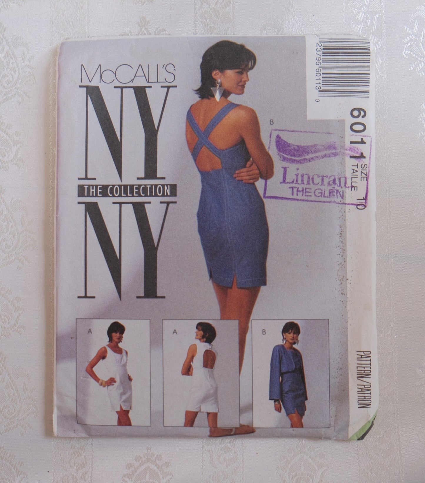 McCall's 6011 bolero jacket and dress pattern. NY NY Collection Size 10
