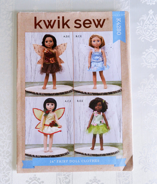Kwik Sew K4280, fairy costumes pattern for 14 inch / 36cm dolls