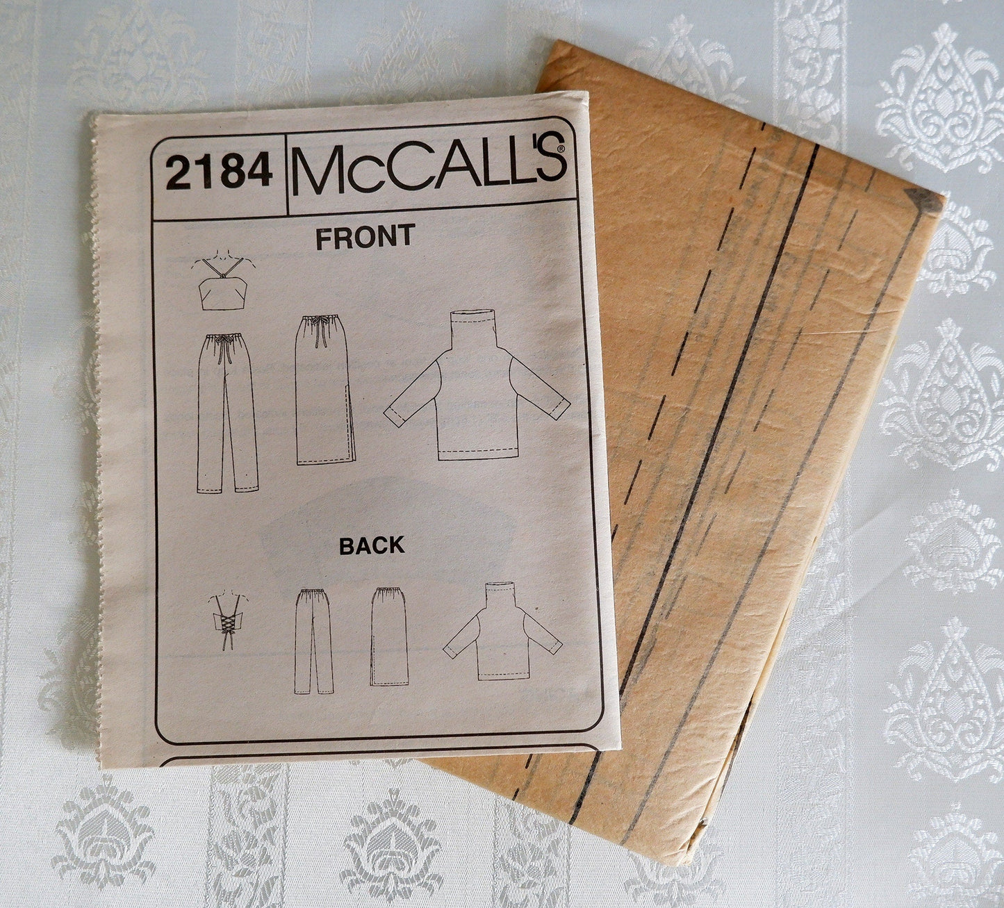 McCall's 2184, tops pants and skirt pattern, NY NY Collection, Sizes 12-14