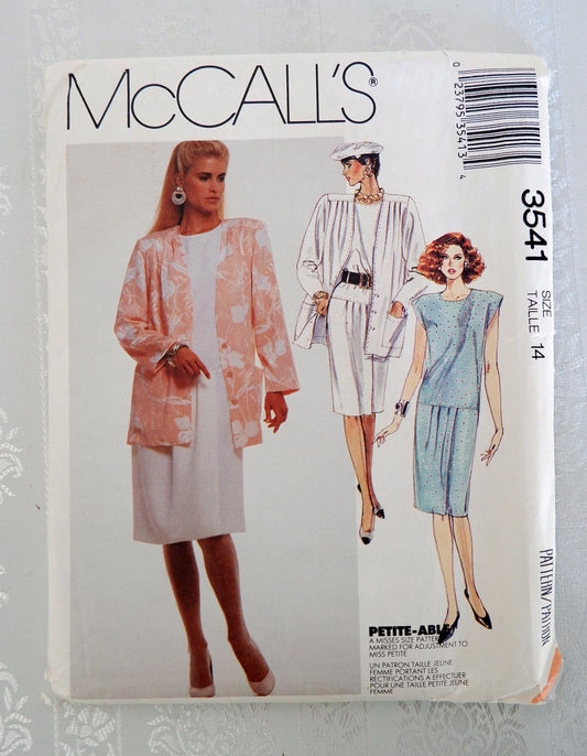 McCall's 3541, dress and jacket pattern, size 14