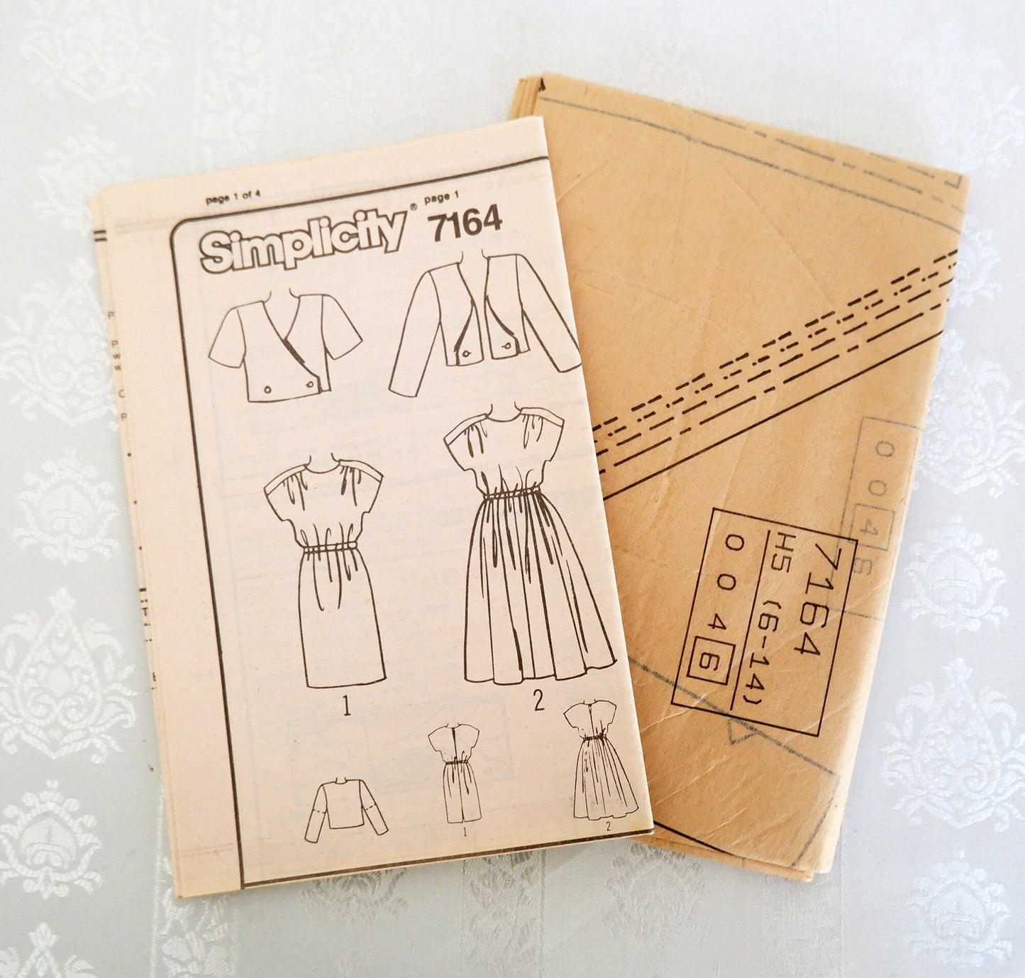 Simplicity 7164, women's dress and jacket pattern, sizes 6 - 14