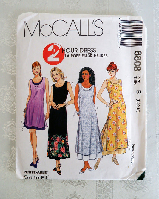 McCall's 8808, dress and overdress pattern, sizes 8 - 12