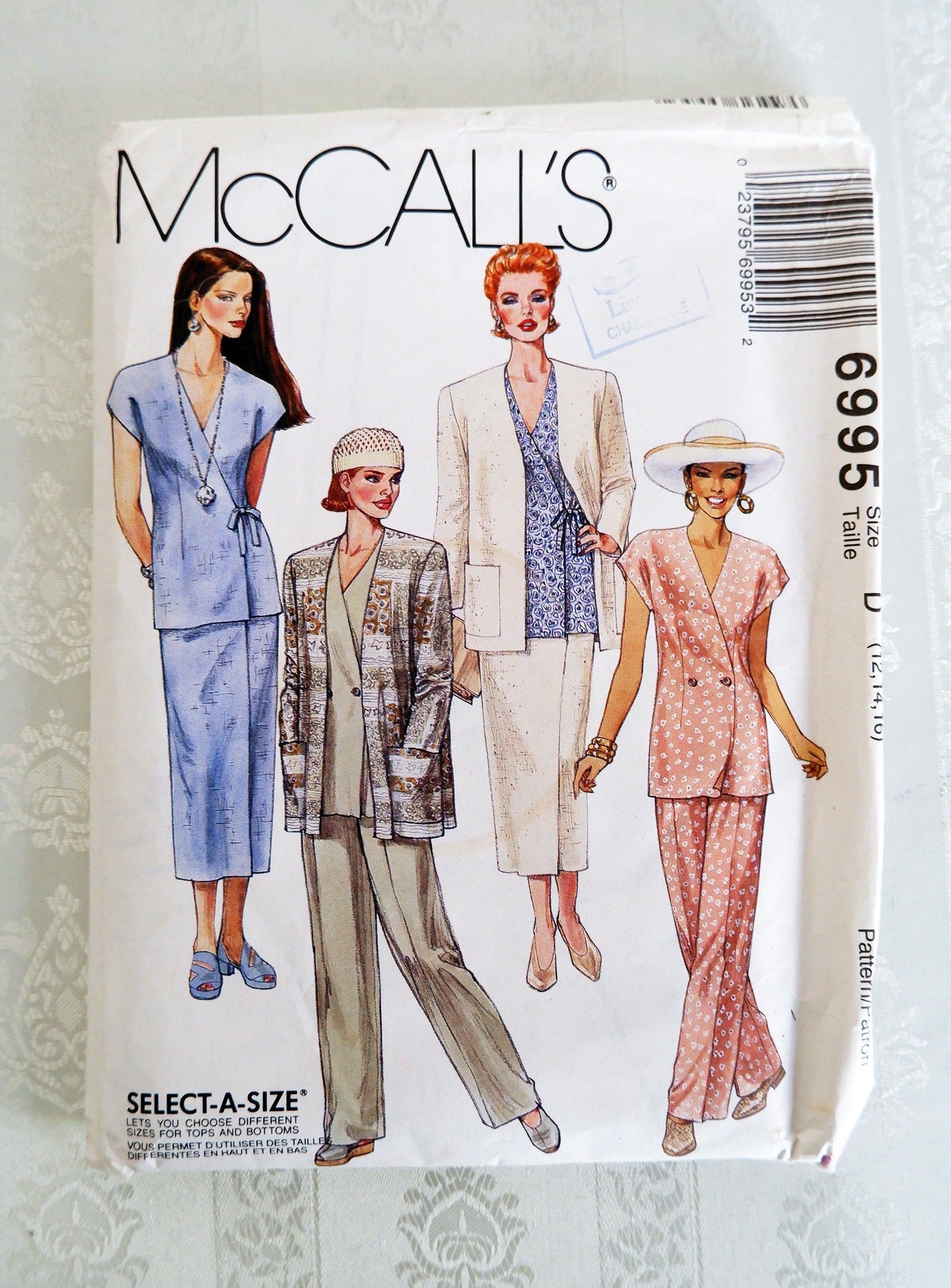 McCall's 6995, cardigan tunic skirt and pants pattern, sizes 12 - 16