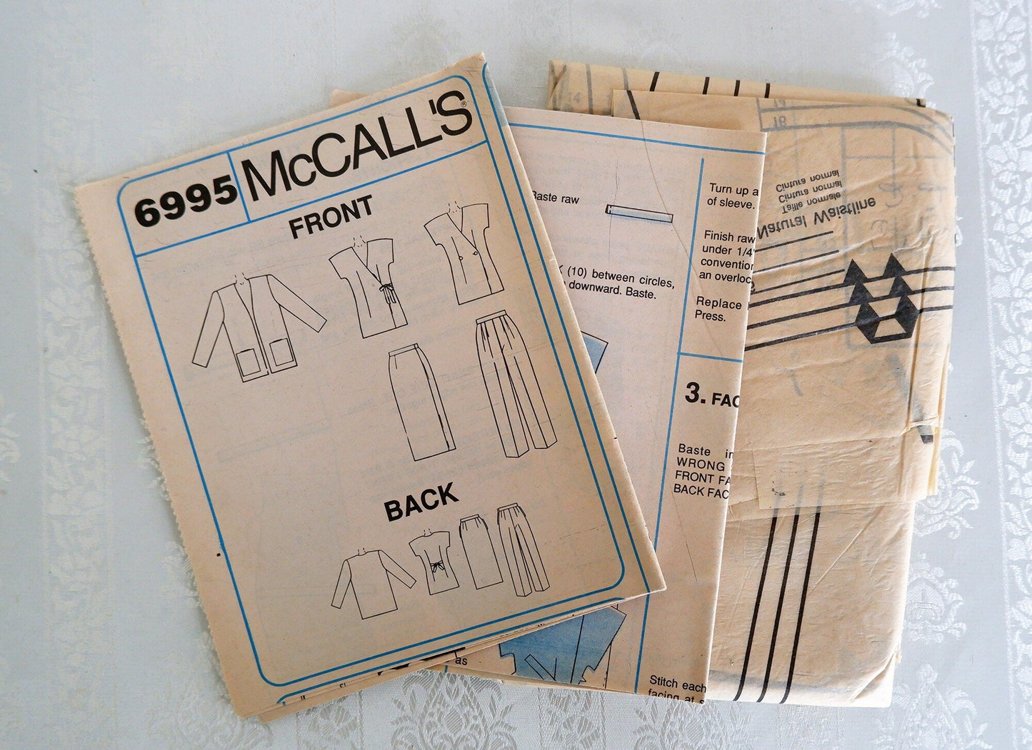 McCall's 6995, cardigan tunic skirt and pants pattern, sizes 12 - 16