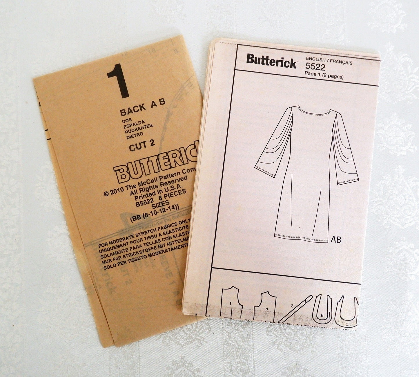 Butterick B5522, Misses' dress pattern, Sizes 8 - 14