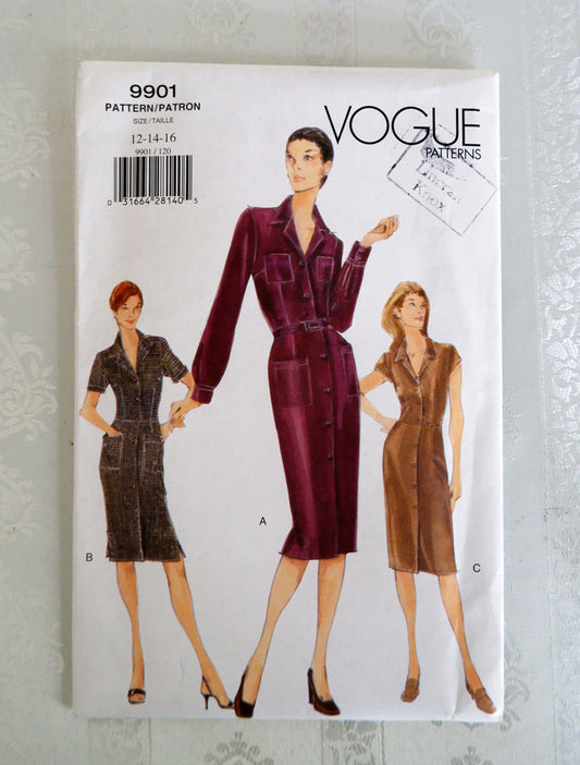 Vogue 9901, dress pattern. Sizes 12 - 16