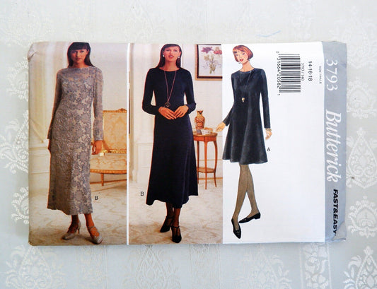 Butterick 3793, dress and slip pattern, Sizes 14 - 18