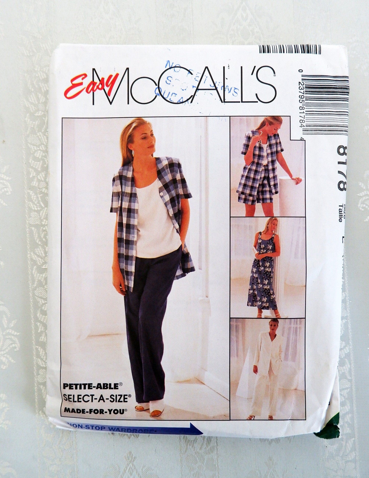 McCall's 8178, dress top jacket shorts and pull-on pants pattern, sizes 14 - 18