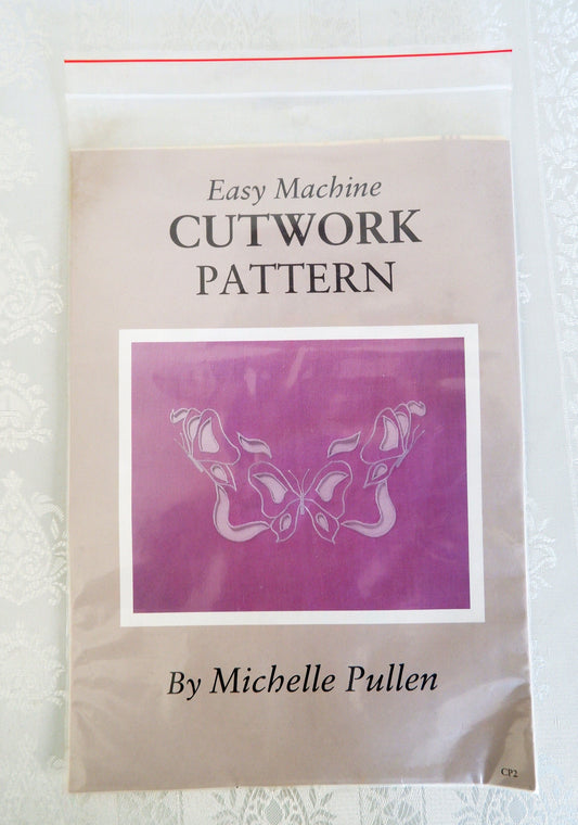 Easy machine butterfly cutwork pattern by Michelle Pullen